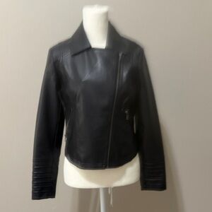 B Collection Black Leather Jacket